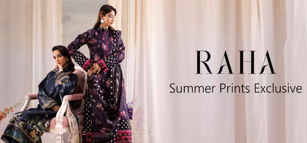 Explore the latest trends in unstitched lawn suits this season