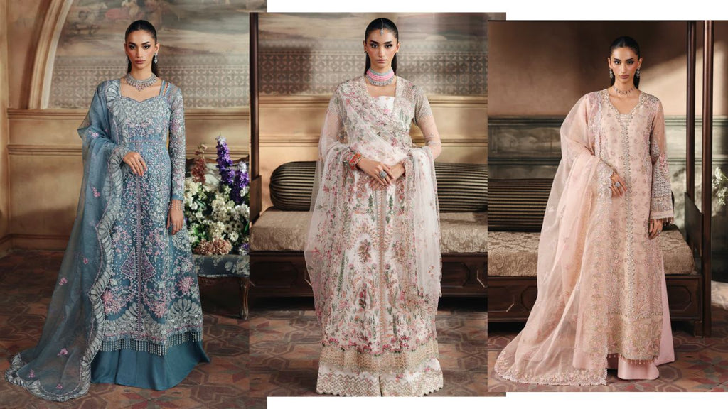 Luxury Pakistani Embroidered Dresses for Wedding Season